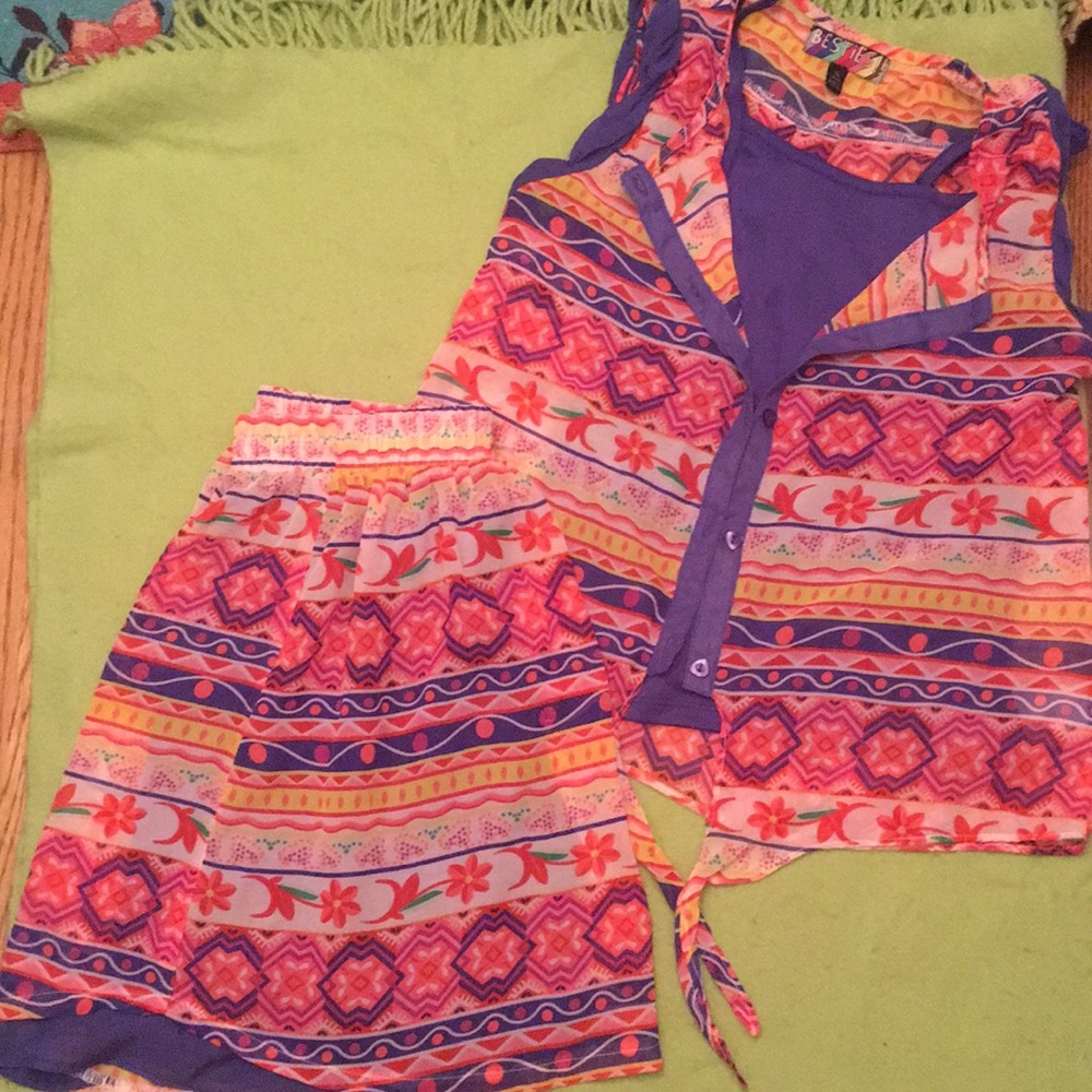 Tank Top, Skirt and Cami set